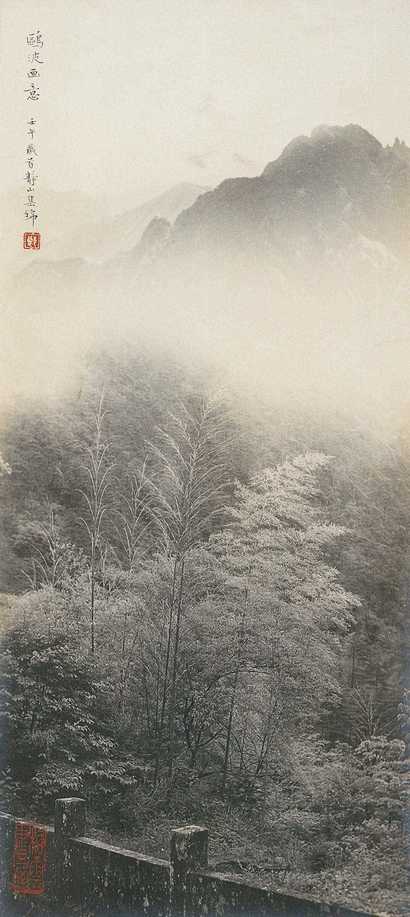 郎静山 壬午年作 欧波画意